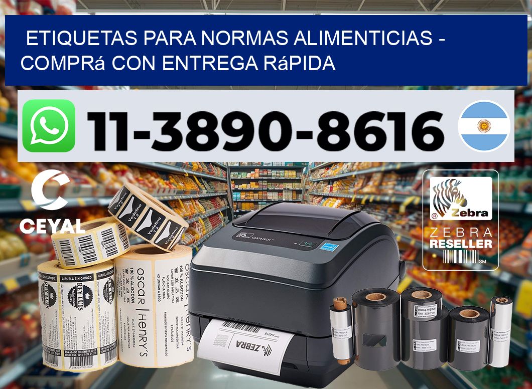 ETIQUETAS PARA NORMAS ALIMENTICIAS - Comprá con entrega rápida