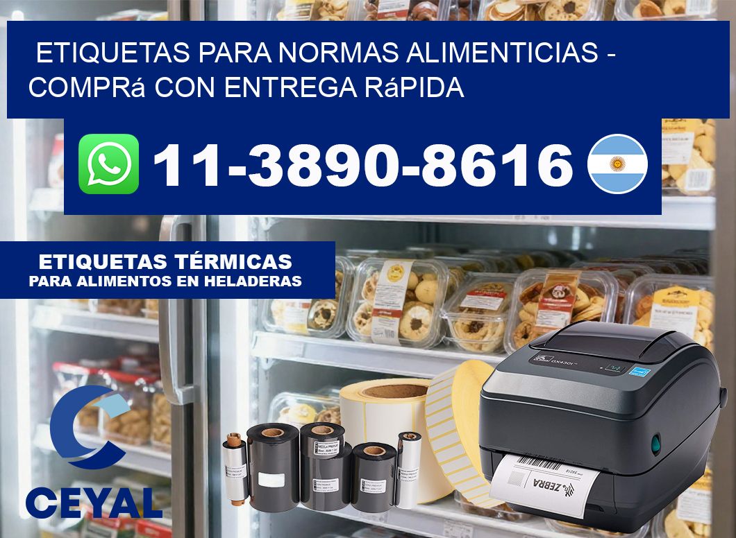 ETIQUETAS PARA NORMAS ALIMENTICIAS – Comprá con entrega rápida