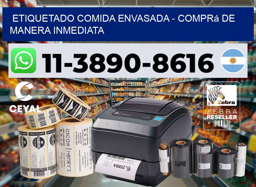 Etiquetado comida envasada - Comprá de manera inmediata