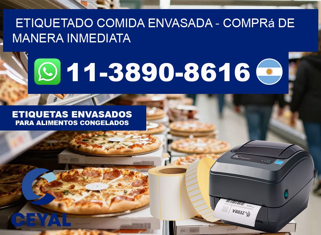 Etiquetado comida envasada - Comprá de manera inmediata