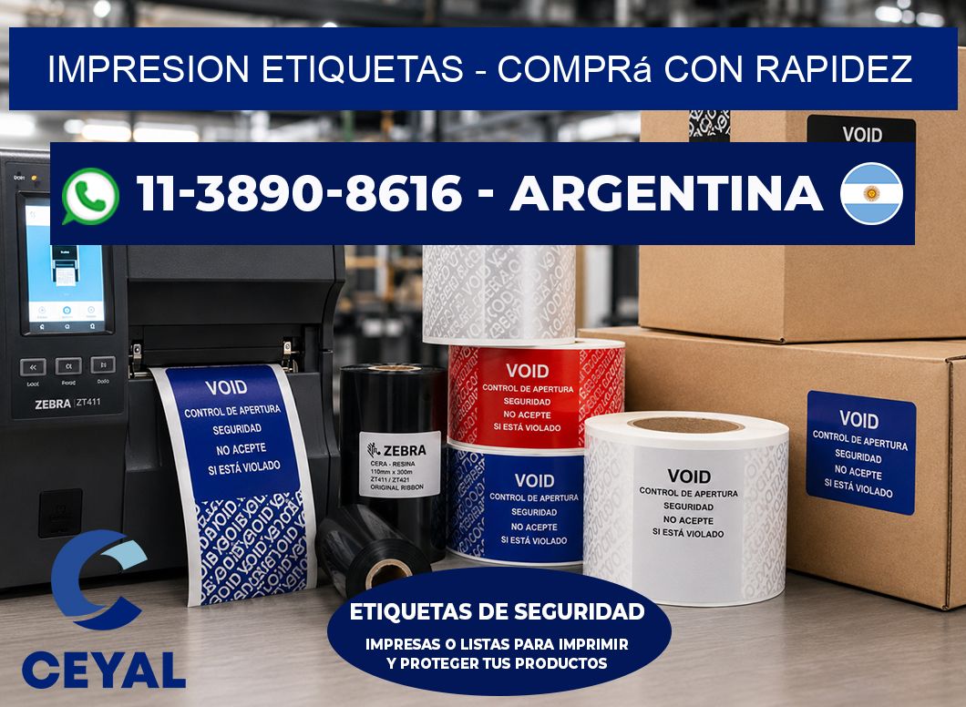 IMPRESION ETIQUETAS - Comprá con rapidez