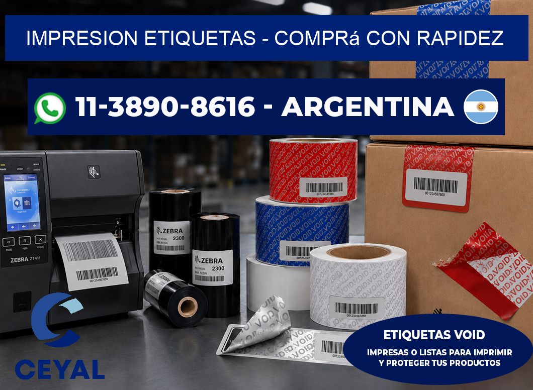 IMPRESION ETIQUETAS - Comprá con rapidez