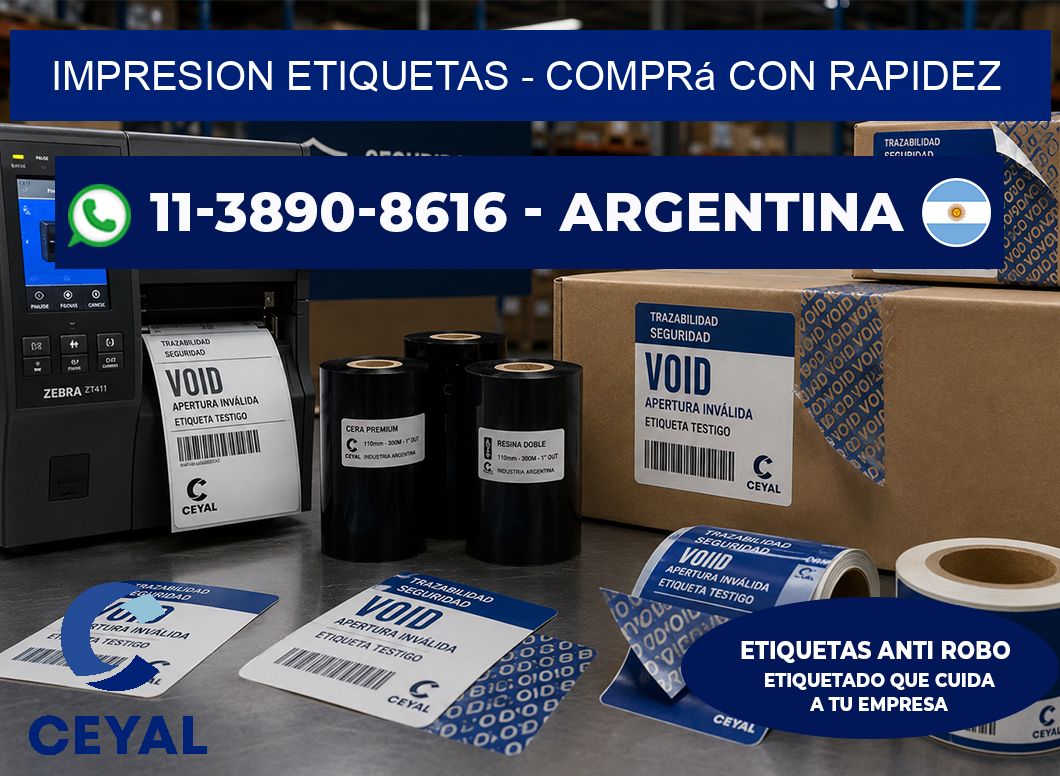 IMPRESION ETIQUETAS - Comprá con rapidez