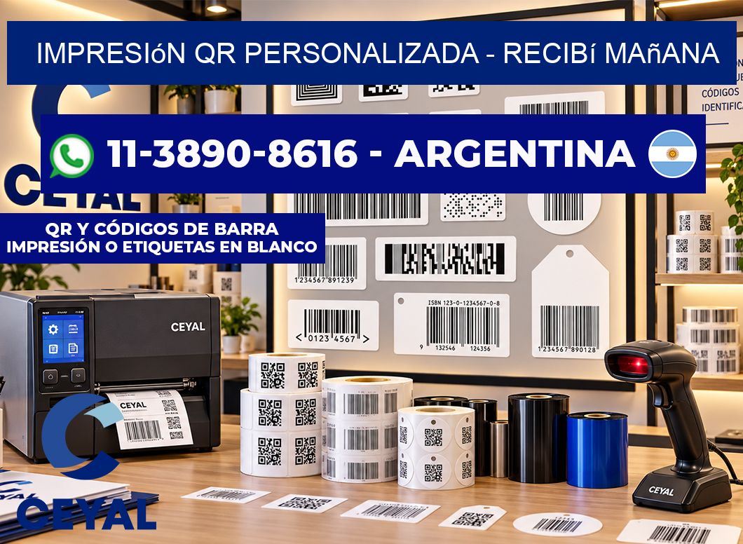 Impresión QR Personalizada - recibí mañana