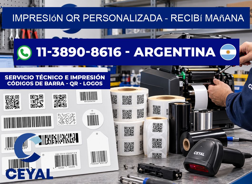 Impresión QR Personalizada - recibí mañana