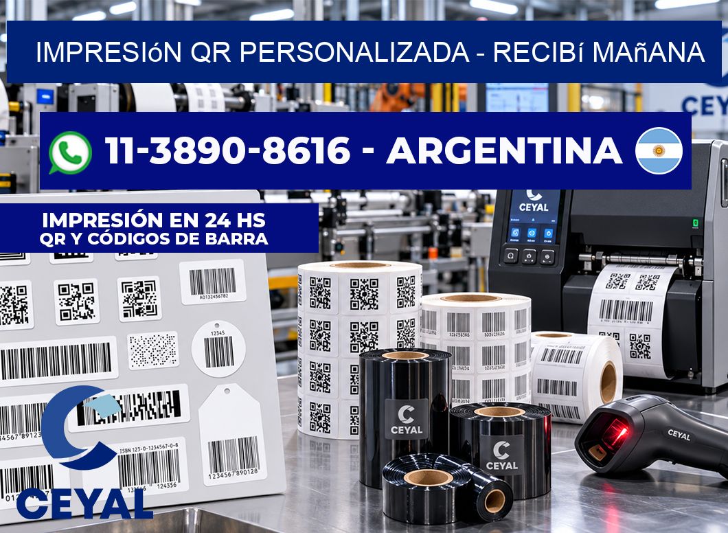 Impresión QR Personalizada - recibí mañana