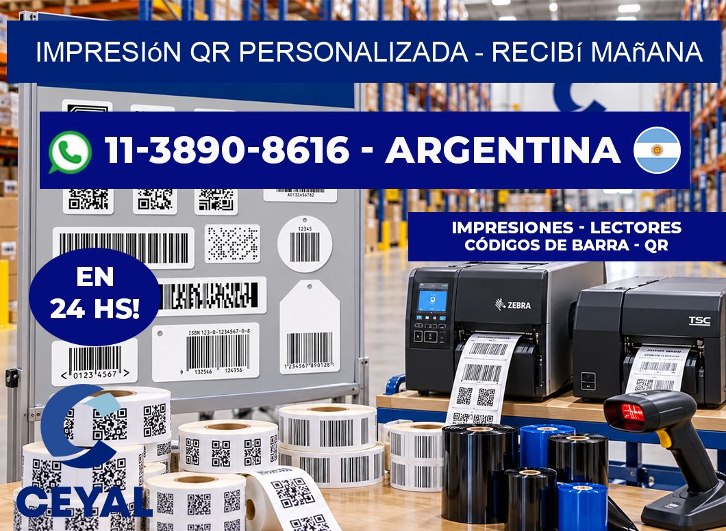 Impresión QR Personalizada – recibí mañana