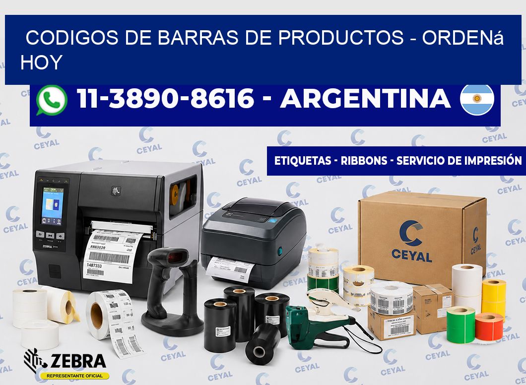 codigos de barras de productos - Ordená hoy