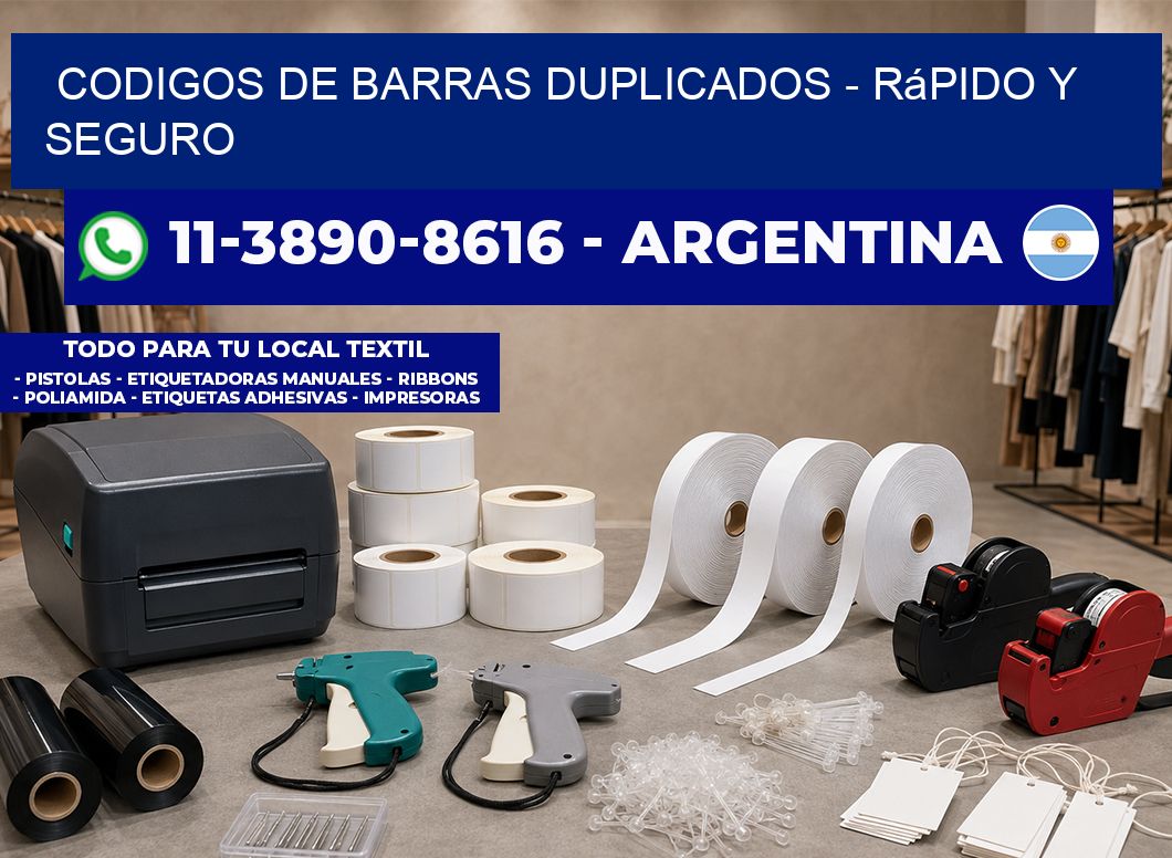 codigos de barras duplicados - rápido y seguro
