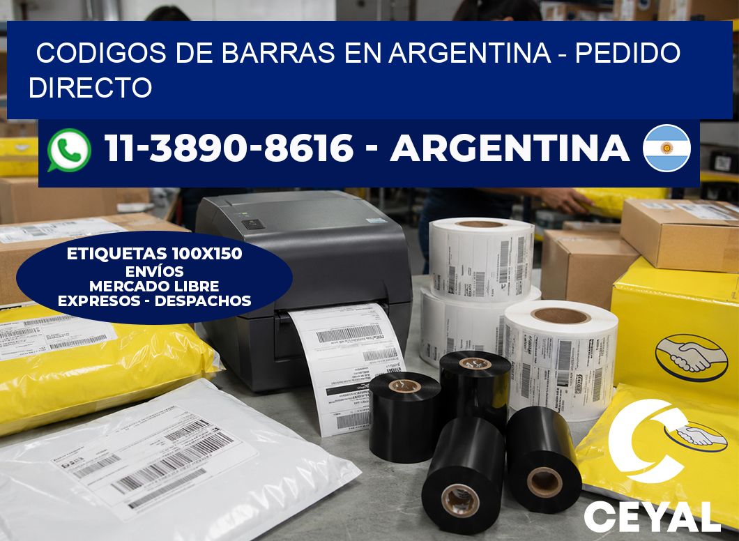 codigos de barras en argentina - Pedido directo