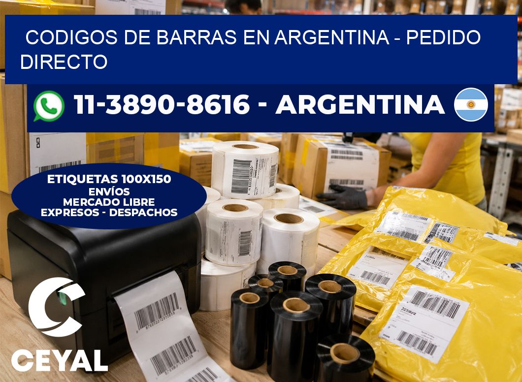 codigos de barras en argentina - Pedido directo