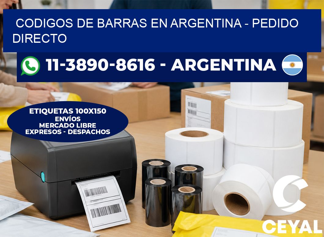 codigos de barras en argentina - Pedido directo