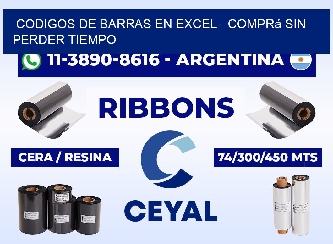 codigos de barras en excel - Comprá sin perder tiempo