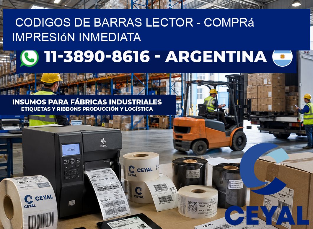codigos de barras lector - Comprá impresión inmediata