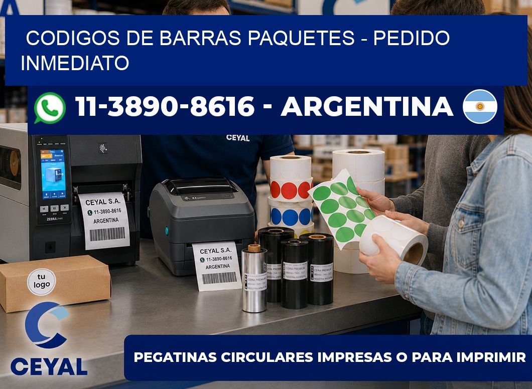 codigos de barras paquetes - Pedido inmediato