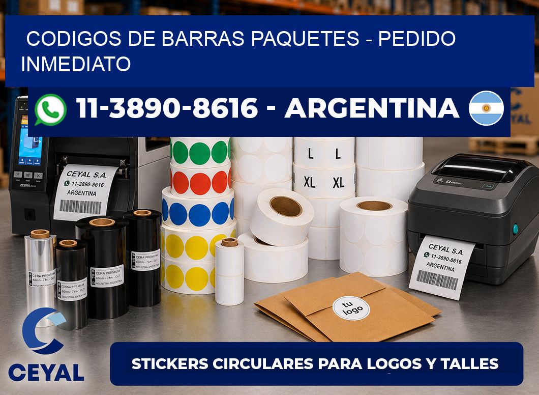 codigos de barras paquetes - Pedido inmediato