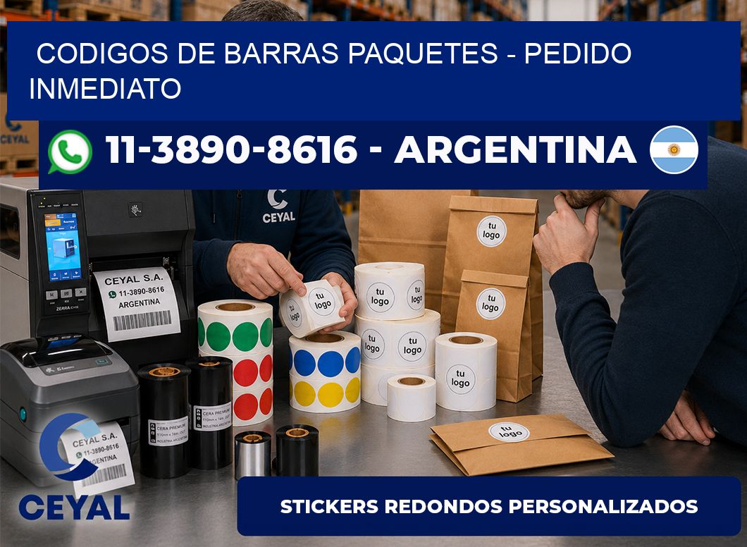 codigos de barras paquetes – Pedido inmediato