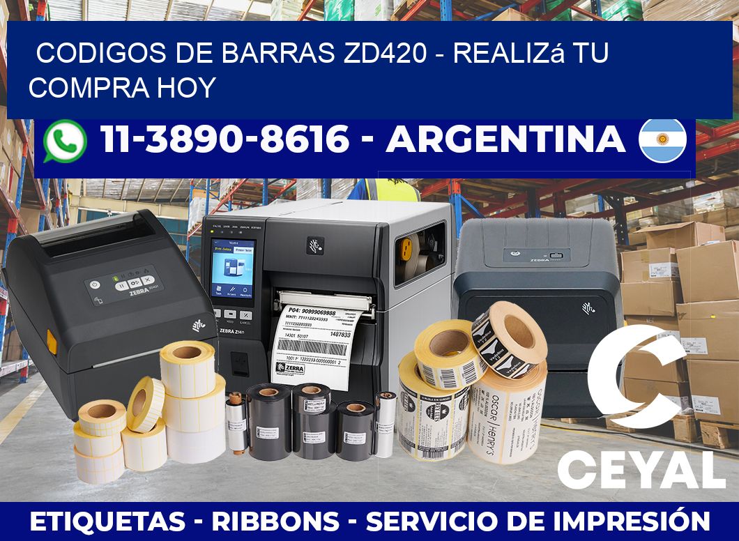 codigos de barras zd420 - Realizá tu compra hoy