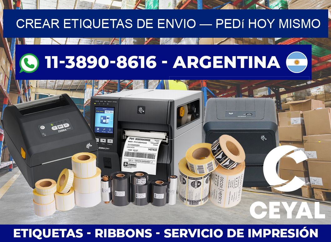 crear etiquetas de envio — Pedí hoy mismo