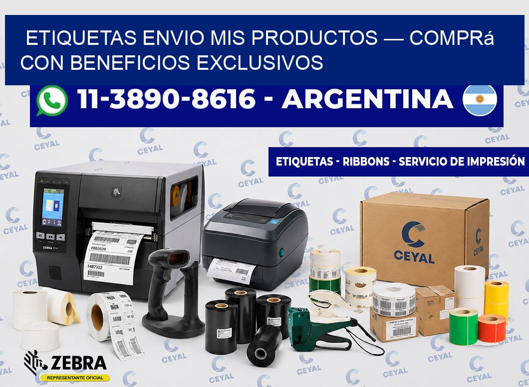 etiquetas envio mis productos — Comprá con beneficios exclusivos