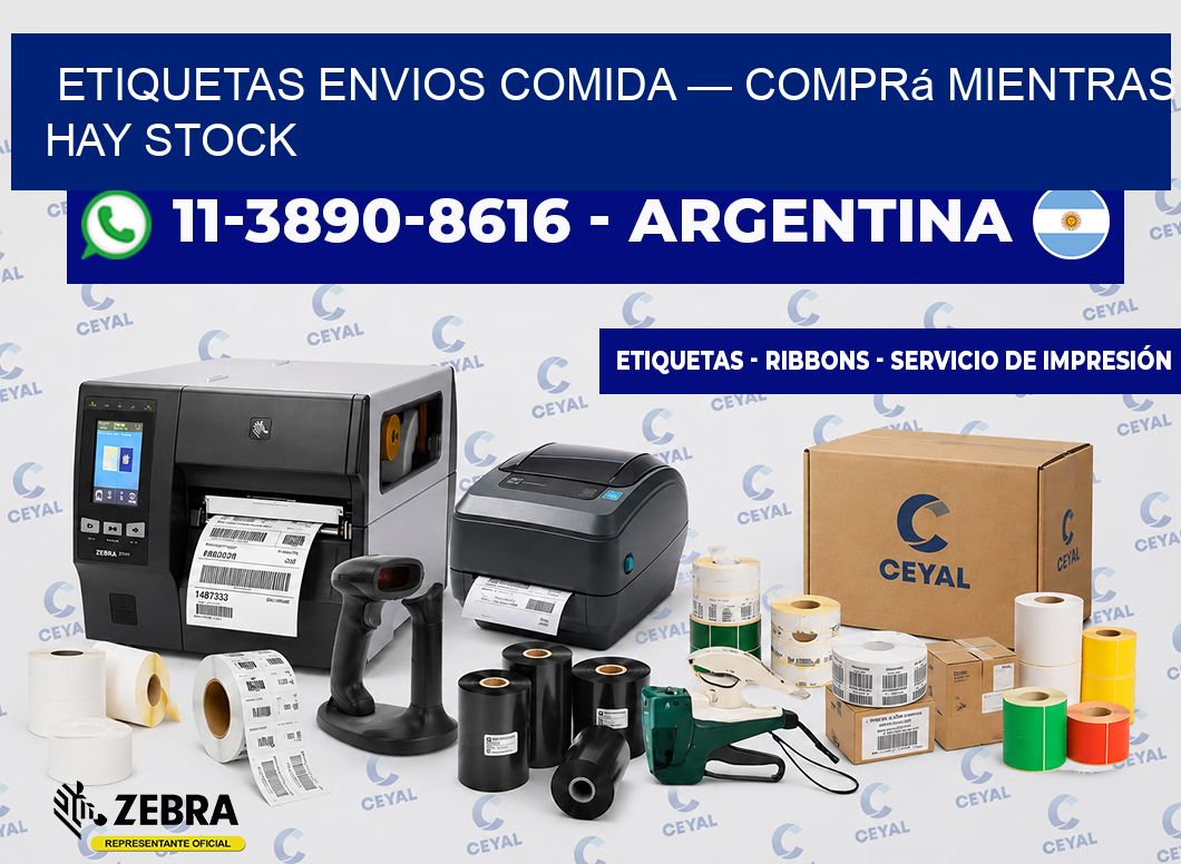 etiquetas envios comida — Comprá mientras hay stock