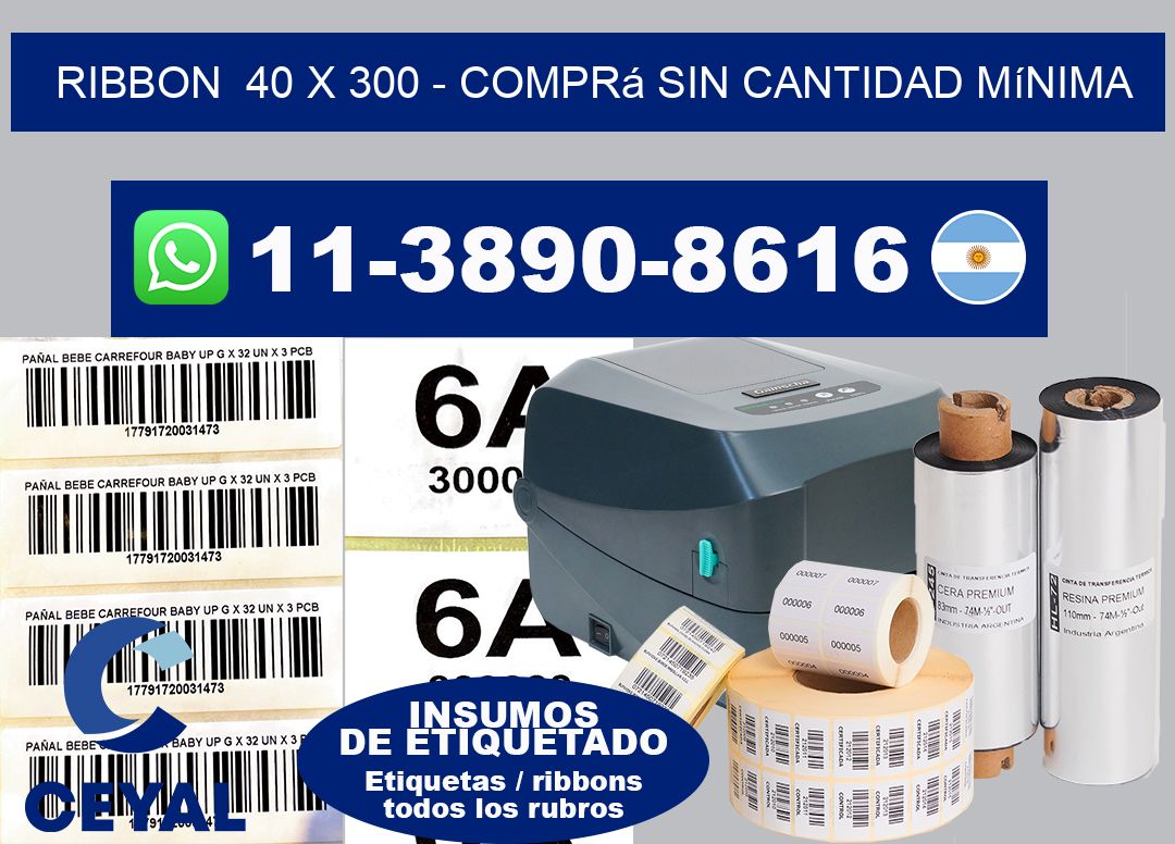 ribbon  40 x 300 - Comprá sin cantidad mínima