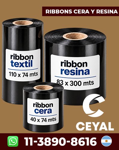 RIBBON RESINA X 74 Y 300 MTS - Pedí tiempos de entrega